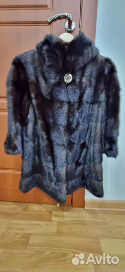 Шуба норковая 42 44 бу коричневая