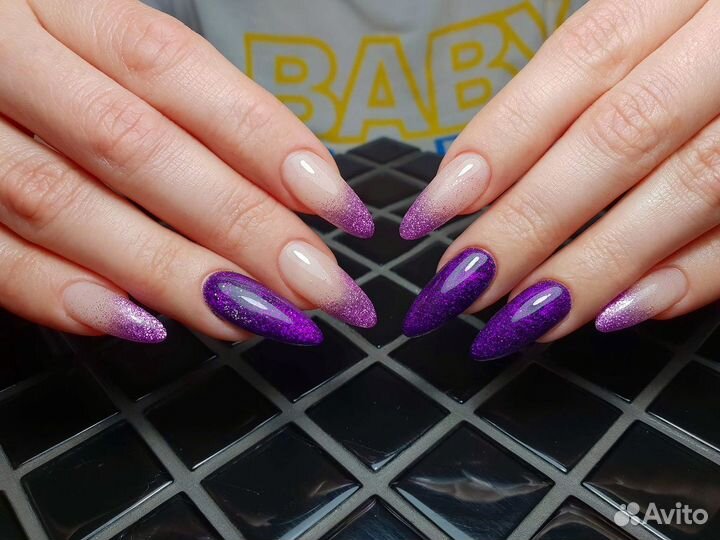 Наращивание ногтей,покрытие гель лаком