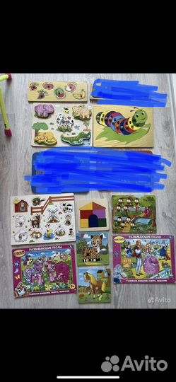 Сортеры пазлы деревянные