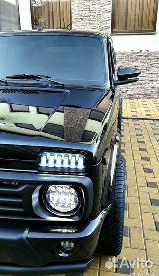 Диодные фары на ниву