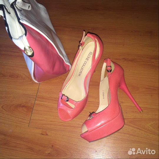 Туфельки персикого цвета новые 38 размер