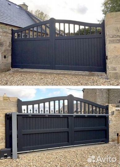 Откатные ворота с установкой