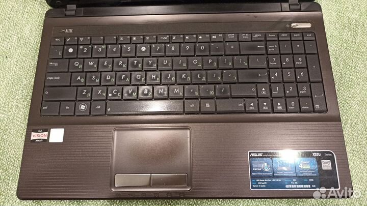 Asus X53U ноутбук (6 гб памяти)