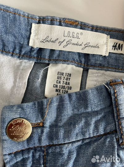 Шорты H&M легкая джинса