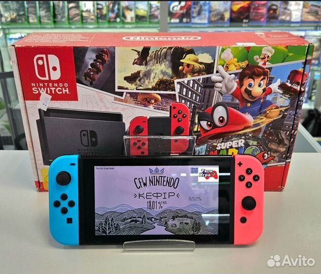 Nintendo switch Rev 1прошитая чип 128гб