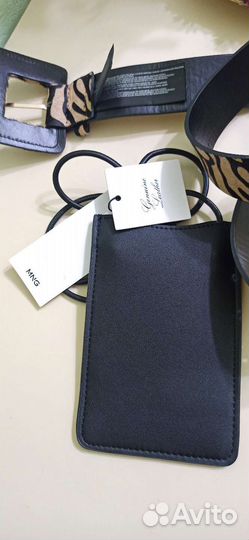 Кожаные аксессуары от Mango: ремень и мини-сумка