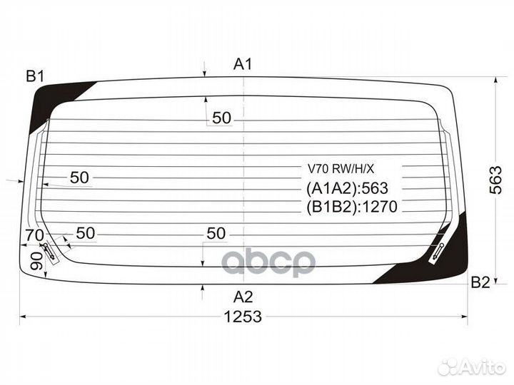Стекло заднее с обогревом mitsubishi pajero 3/5