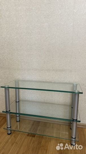 Стеклянная тумба столик под телевизор
