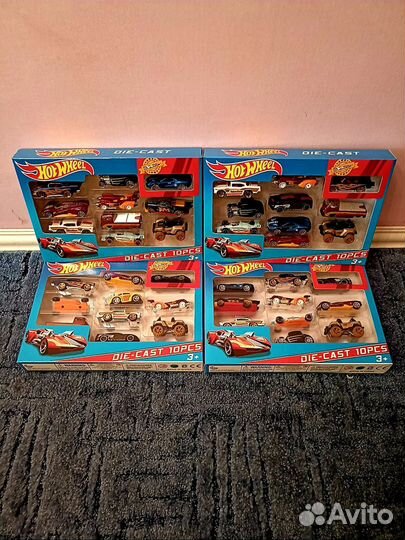 Машинки Хот Вилс 10 шт металл