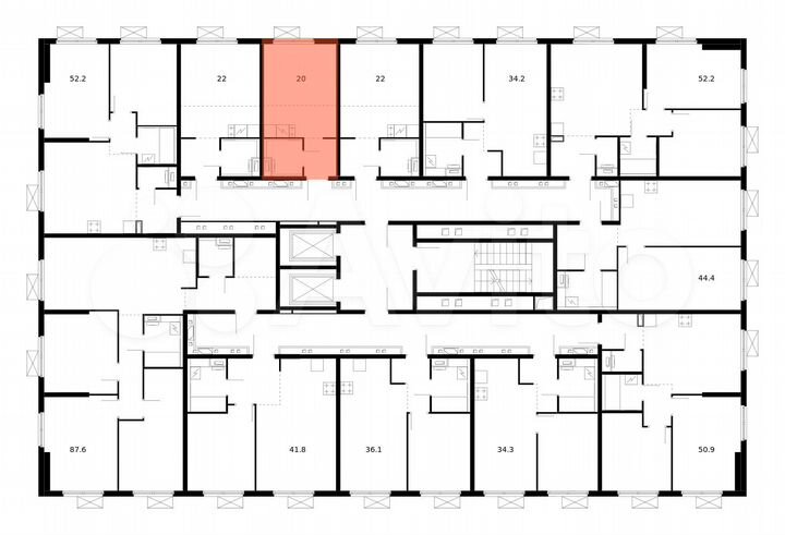 Квартира-студия, 20 м², 9/17 эт.