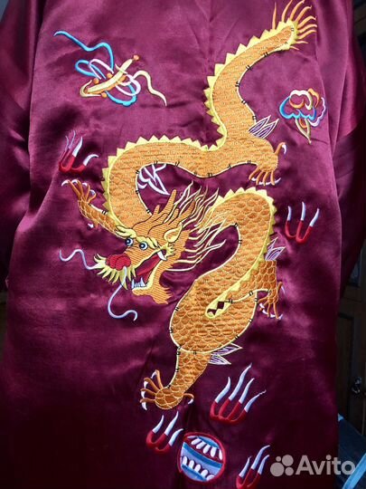 Китайские халаты с вышивкой дракона, 2 новых