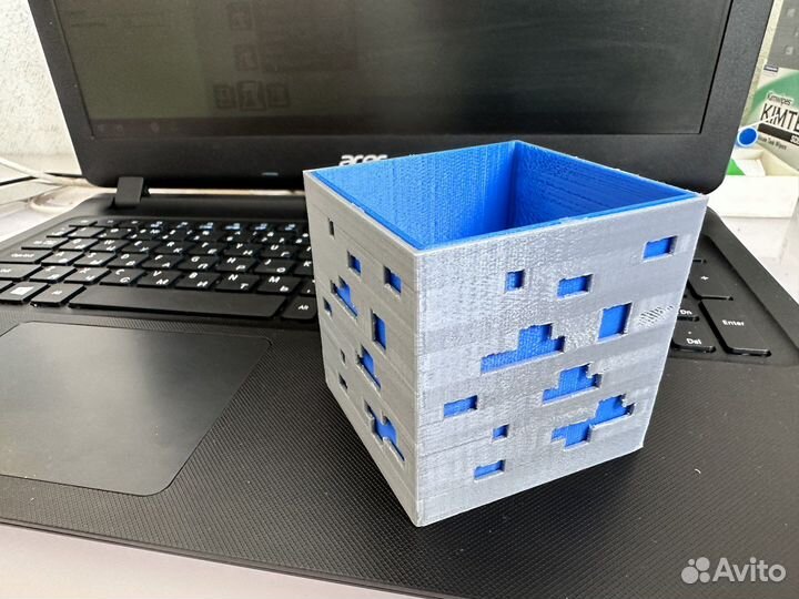 Стакан Minecraft 3d для мелочей или канцелярии