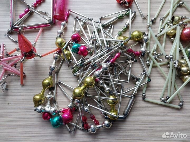 Ёлочная игрушка на ёлку СССР. Стеклярус