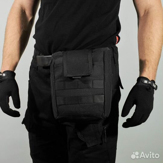 Подсумок для сброса магазинов TS30 складной чёрный