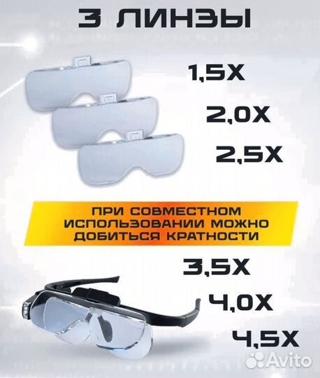 Очки лупа комплект