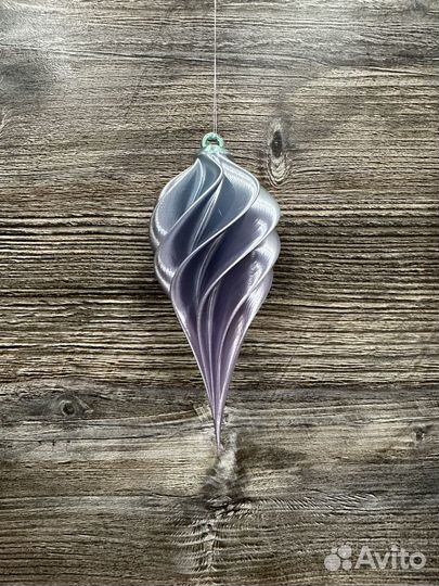 Елочная игрушка Сосулька с переходом 3D принтер