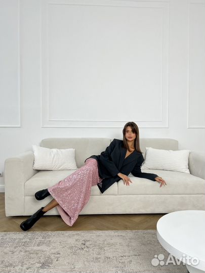 Юбка в пайетках длинная макси