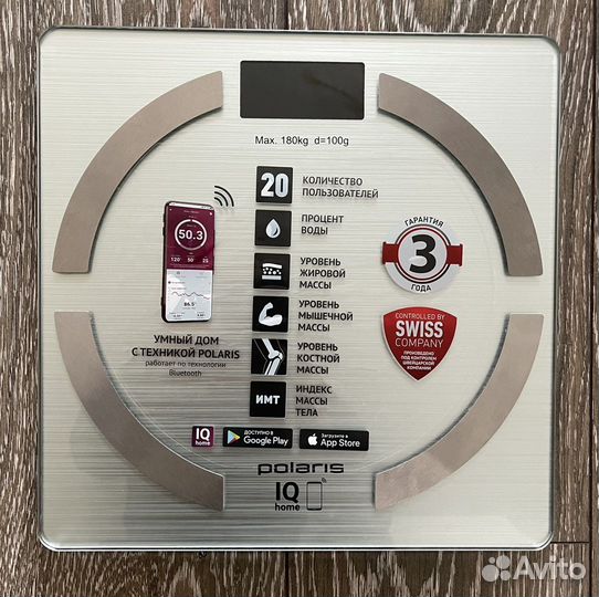 Весы умные напольные Polaris PWS 1886 IQ Home