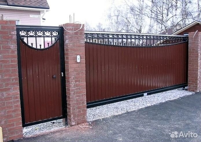 Откатные ворота с установкой