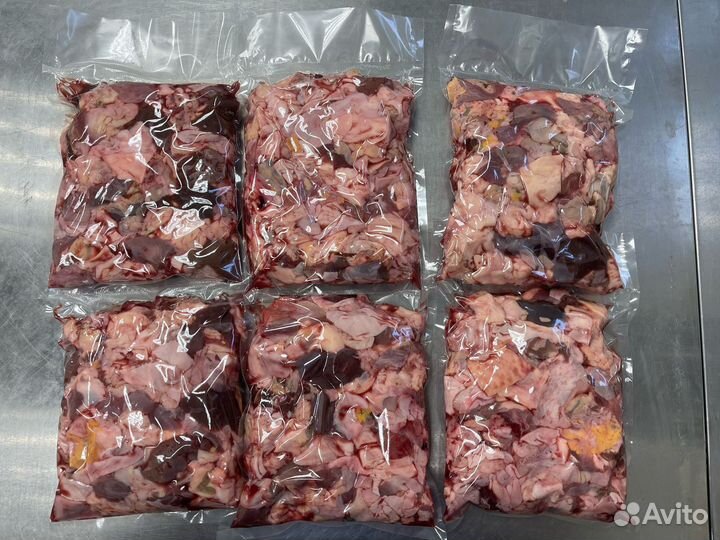 Обрезь субпродуктов говядины для собак