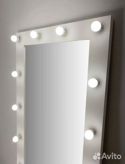 Гримерное зеркало с лампочками бу