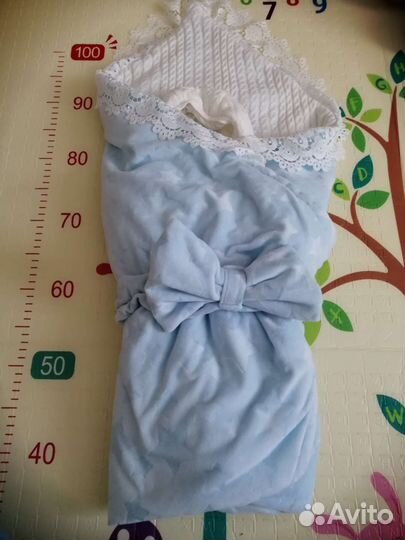 Комплект на выписку с пледом весна-осень