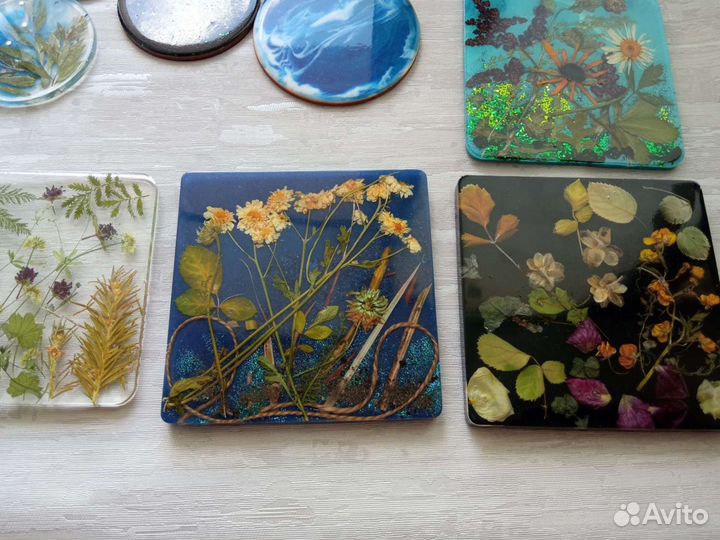 Подставки под горячее Изделия из эпоксидной смолы