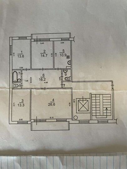 4-к. квартира, 102 м², 3/10 эт.