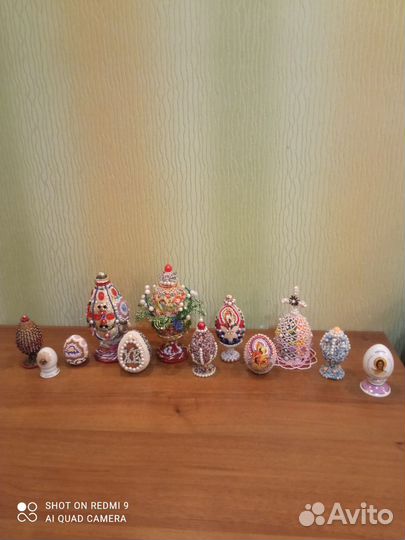 Пасхальные яйца фарфор и бисер