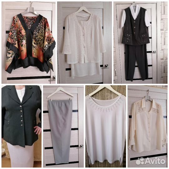 Одежда- блузы, брюки, пиджак, костюм 54,56,58,60