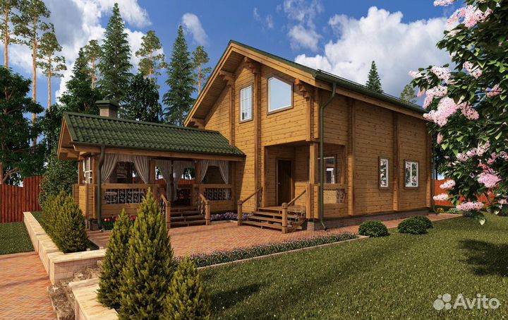 Комплект стен дома 144м2 из клееного бруса