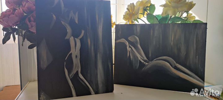 Картина маслом на картоне