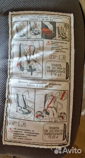 Детское автокресло 9 до 36 кг