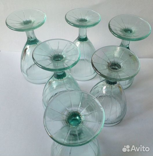 Лафитник рюмки набор 6 шт. Зеленое Стекло