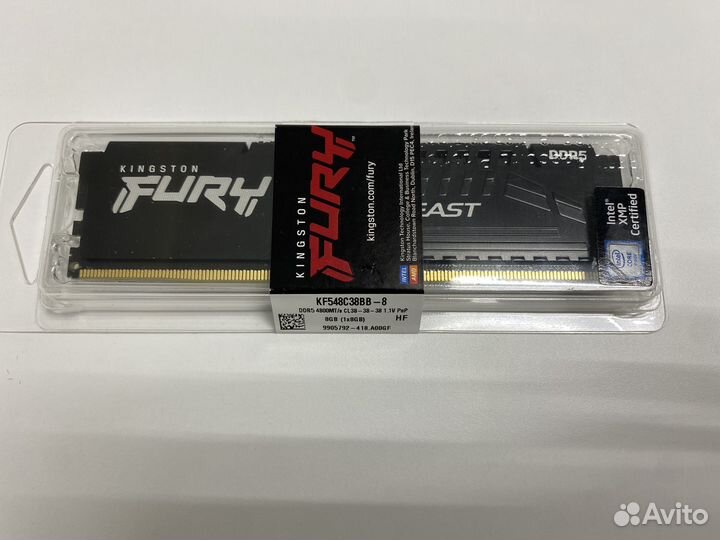 DDR5 Kingston Fury Beast 8gb/4800