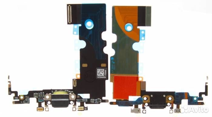 Шлейф для iPhone 8/SE 2020 + разъем зарядки + разъем гарнитуры (черный) A+