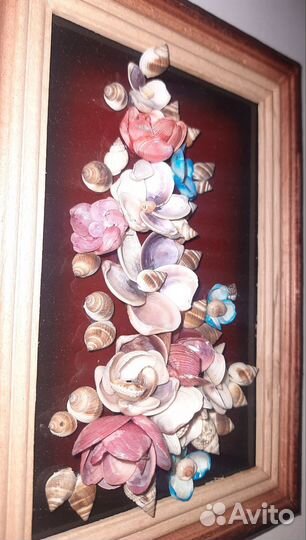 Панно картина из ракушек
