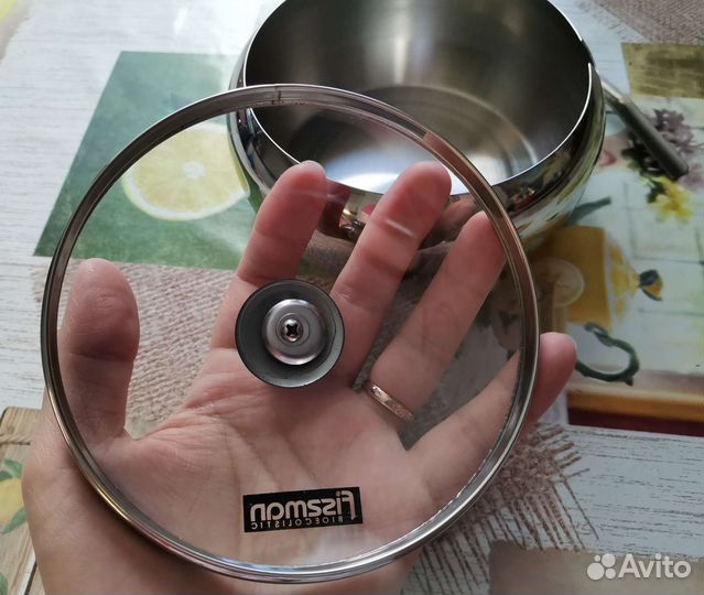 Сахарница Fissman, б/у, нержавейка