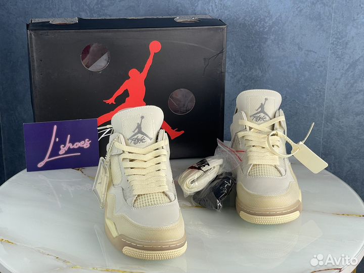 Off-White X Wmns Air Jordan 4 Retro SP Sail