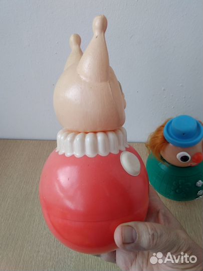 Детские игрушки СССР неваляшки клоун и белка