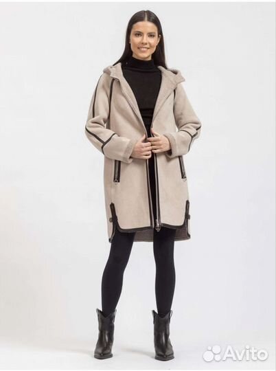 Дублёнка пальто двухсторонняя демисезонная новая