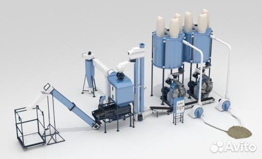 Линия гранулирования помета 5000 кг/час
