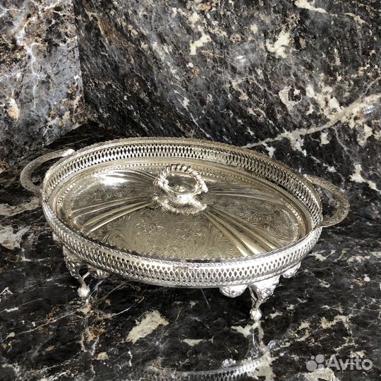 Мармит с подогревом, Англия, серебрение