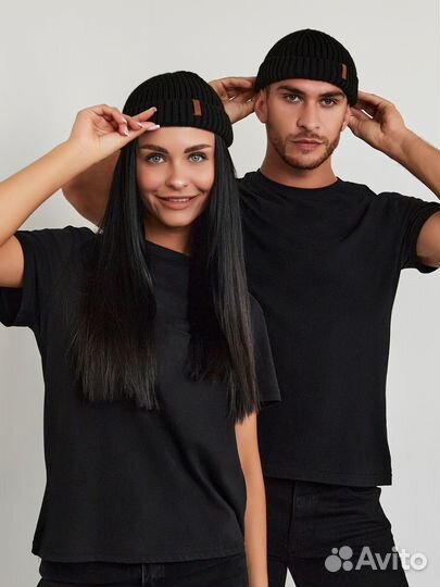 Шапка бини мужская женская весенняя осенняя