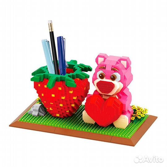 Конструктор Органайзер Мишка с клубничкой 18455