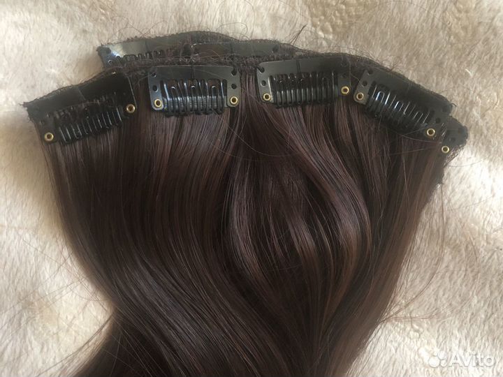 Накладные волосы на заколках, 55-56 см