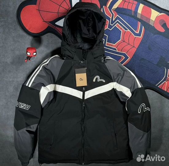 Зимний двухсторонний пуховик Evisu gore-tex