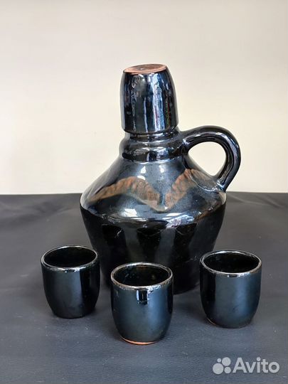 Графин ликерник керамический стопки Кунгур