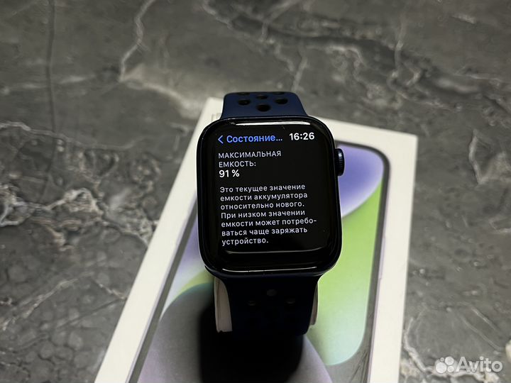 Часы Apple Watch 6 44 mm 91 акб
