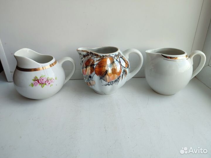 Молочники, сливочники фарфоровые СССР